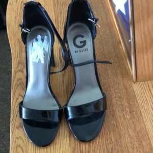 Black patten leather shoes